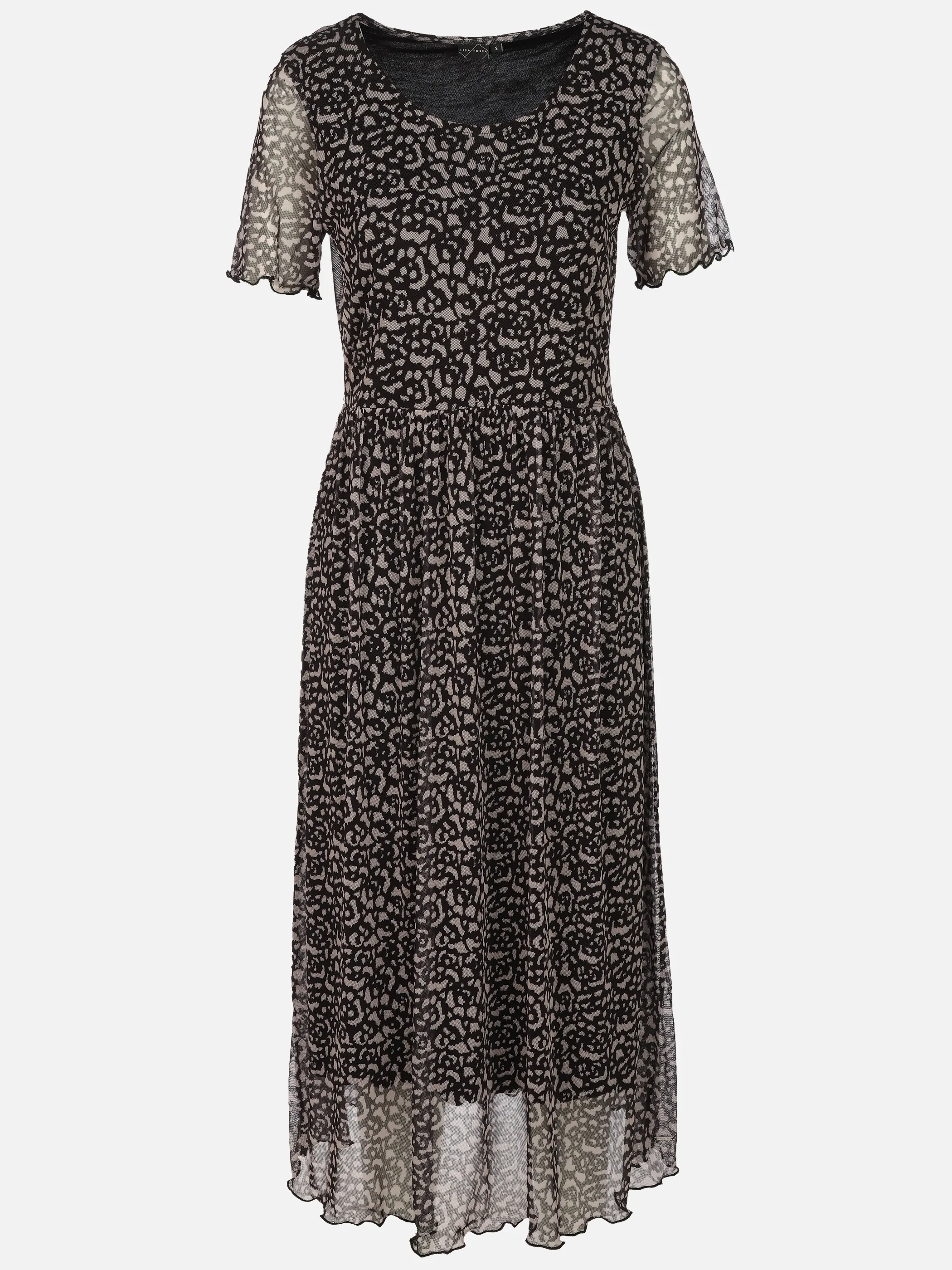 Lisa Tossa Da-Mesh-Print-Kleid Schwarz 926507 BLACK 1